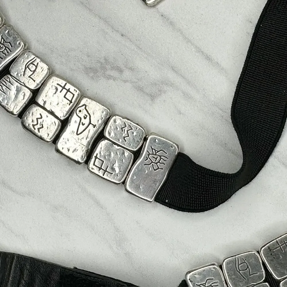 Engraved Silver Tone Tile Jewelry Supply Lot ✨